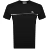 Lacoste Piped Logo T Shirt Black In Black