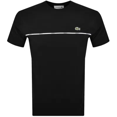 Lacoste Piped Logo T Shirt Black