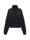 Lacoste Piped Performance Track Jacket In Black