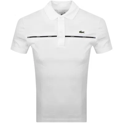 Lacoste Piping Polo T Shirt White