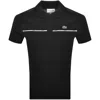 Lacoste Piping Polo T Shirt White In Black