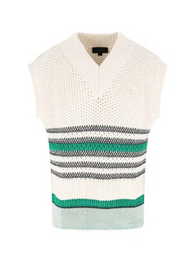 Lacoste Sleeveless Knit Vest In White