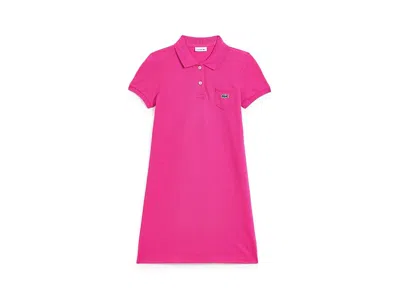 Lacoste Pique Dress (big Kid) Girl's Dress  Carmine: Md (12 Big Kid) In Pink