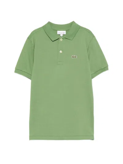 Lacoste Kids' Pique Polo In Green
