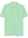 Lacoste Polo Collar Short Sleeves With Side Slits In Green