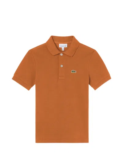 Lacoste Kids' Piqué Polo Shirt In Orange