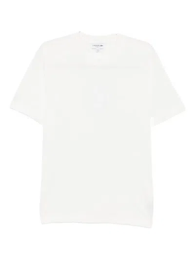 Lacoste Piqué Ribbed-neck T-shirt In White