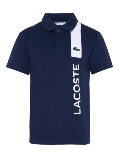 Lacoste Kids' Piqué Short-sleeve Polo Shirt In Blue