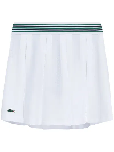 Lacoste Piqué Tennis Shorts-skirt In White