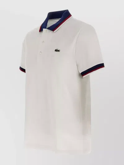 Lacoste Piquet Cotton Polo Shirt In White