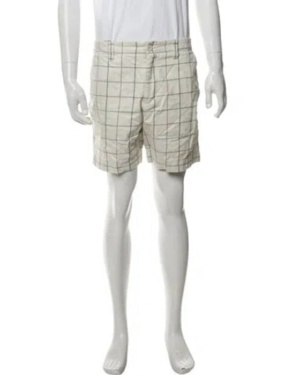 Pre-owned Lacoste Plaid Print Chino Shorts In Multicolor
