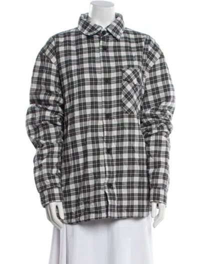 Pre-owned Lacoste Plaid Print Jacket W/ Tags In Multi