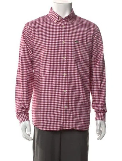 Pre-owned Lacoste Plaid Print Long Sleeve Shirt In Multi