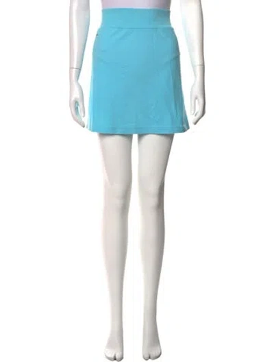 Pre-owned Lacoste Pleated Accents Mini Skirt In Blue
