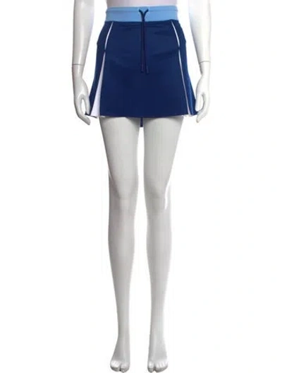 Pre-owned Lacoste Pleated Accents Mini Skirt In Blue