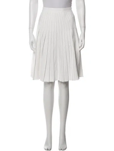 Pre-owned Lacoste Pleated Accents Mini Skirt In White