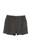 Lacoste Pleated Check-pattern Shorts In Black