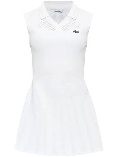 Lacoste Pleated Dress In White
