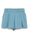 Lacoste Pleated Fleece Shorts In Blue