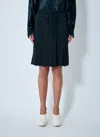 Lacoste Pleated Midi Skirt In Blue