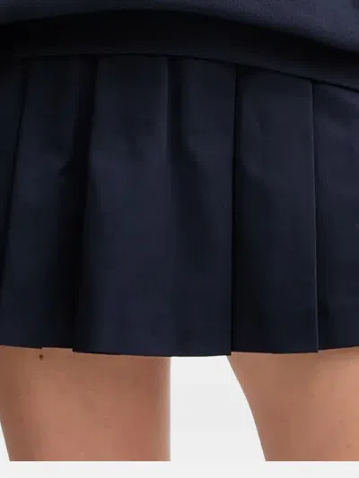 Lacoste Pleated Mini Skirt In Blue
