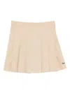 Lacoste Pleated Mini Skirt In Neutral