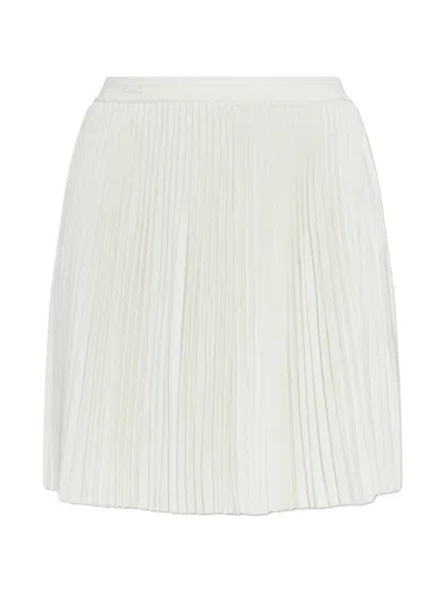 Lacoste Pleated Mini Skirt In White