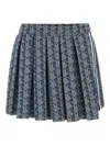 Lacoste Pleated Patterned Mini Skirt