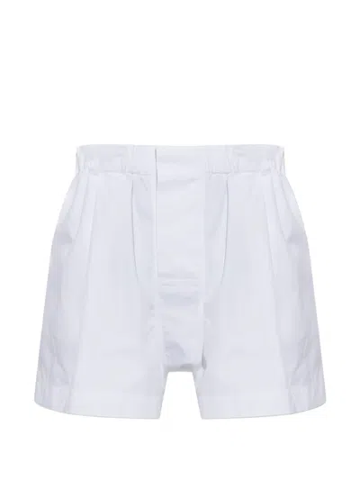 Lacoste Pleated Shorts In White
