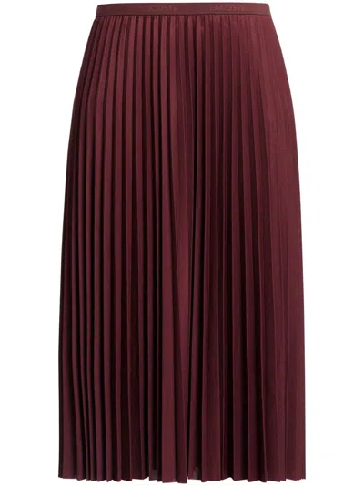 Lacoste Pleated Skirt In Red