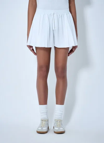 Lacoste Pleated Skort With Elasticated Waistband In White