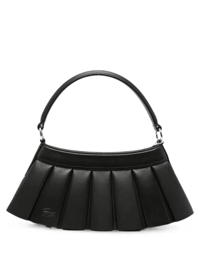 Lacoste Pleated Tote Bag In Red