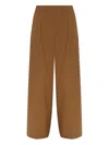 Lacoste Pleated Trousers In Brown