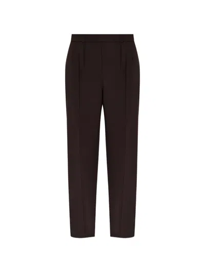 Lacoste Pleated Trousers In Brown
