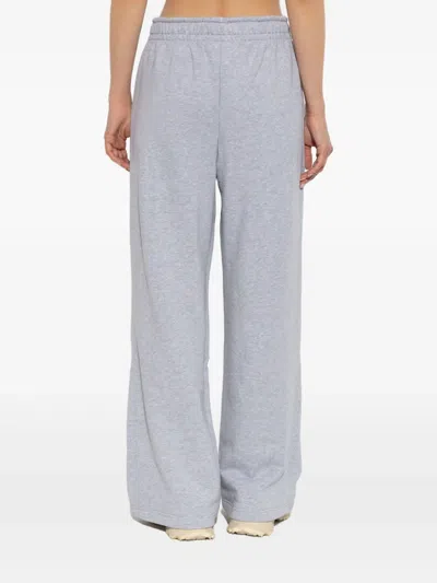 Lacoste Pleated Wide-leg Trousers In 灰色
