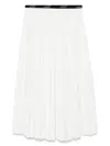 Lacoste Plissé Midi Skirt In White