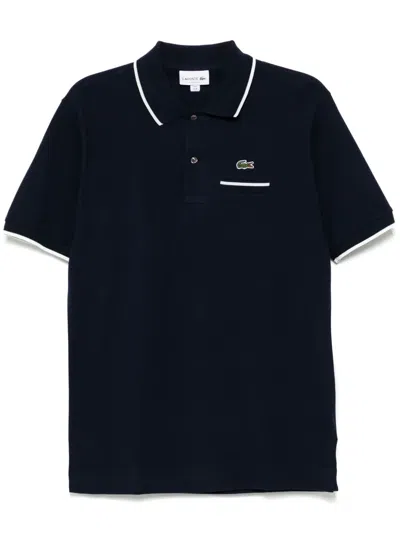 Lacoste Pocket Accent Polo Shirt In Blue