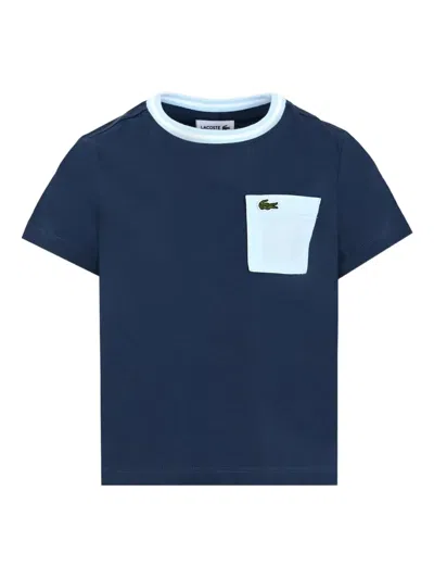 Lacoste Kids' Pocket Short-sleeve T-shirt In Blue