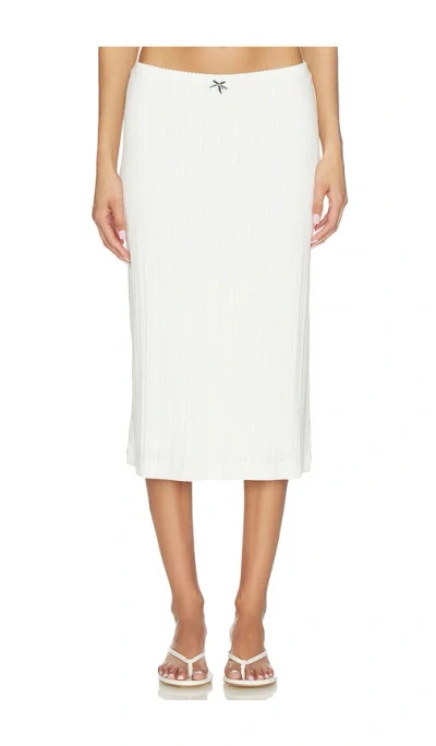 Lacoste Pointelle Skirt In 粉状物