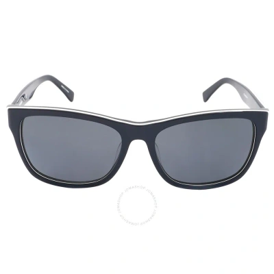 Lacoste Polarized Dark Grey Square Unisex Sunglasses L683sp 414 55