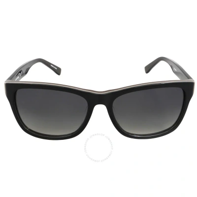 Lacoste Polarized Grey Square Unisex Sunglasses L683sp 001 55 In Black / Grey