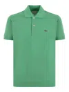Lacoste Logo-patch Short-sleeve Polo Shirt In Verde