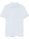Lacoste Logo-patch Polo Top In Blue