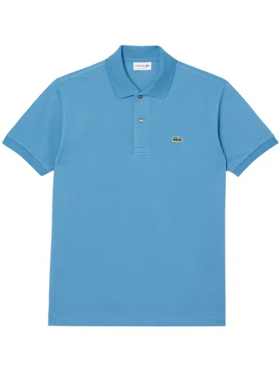 Lacoste Short Sleeve Polo Shirt Straight Fit Collar In Blue