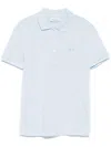 Lacoste Logo-patch Polo Top In Blue