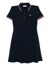 Lacoste Polo-collar Dress In Blue