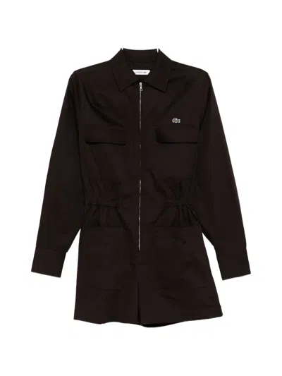Lacoste Polo Collar Playsuit In Black