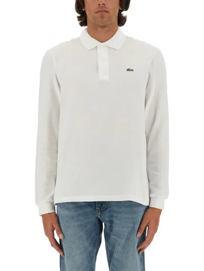 Lacoste Polo Con Logo In White