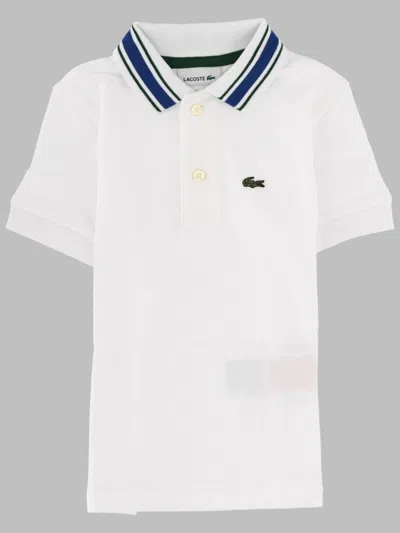 Lacoste Polo Con Logo In White
