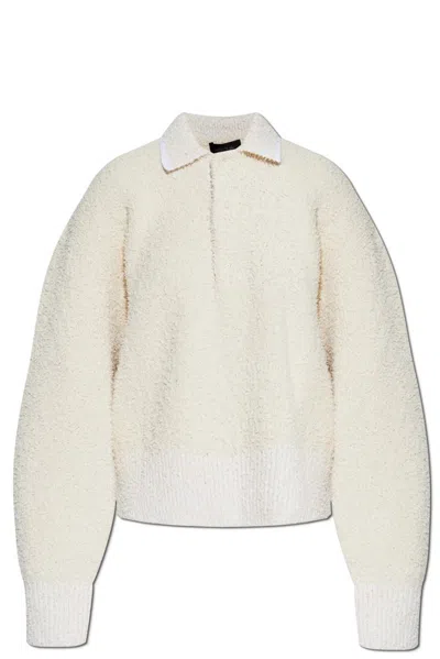 Lacoste Knitted Jumper In Beige